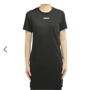Adidas women's size XL breathable casual dress black crew neck short sleeves